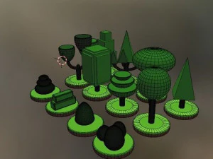 arbre de dessin anim&eacute; isom&eacute;trique Modèle 3D