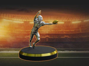 american football trophy 3D Model