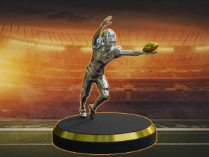 american football trophy 3D Model