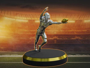 american football trophy 3D Model
