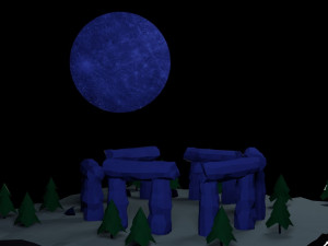 viking stonehenge low-poly Model 3D