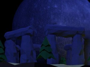 viking stonehenge low-poly Model 3D