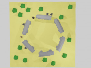 viking stonehenge low-poly Model 3D