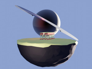 ancient greece planet desert lowpoly 3D Model