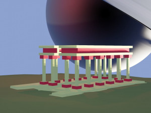 ancient greece planet desert lowpoly Modelo 3D