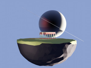 ancient greece planet desert lowpoly Modelo 3D