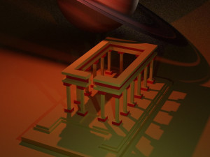 ancient greece planet desert lowpoly Modelo 3D