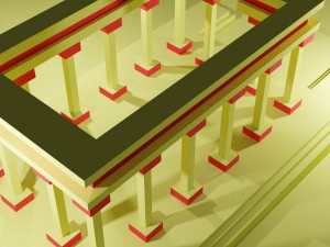 ancient greece planet desert lowpoly Modelo 3D