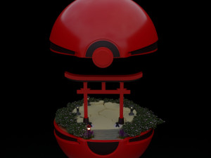 japan pokeball 3D मॉडल