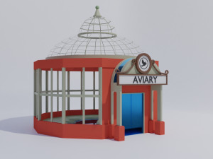 aviary bird house 3D मॉडल