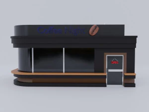 pub coffee low poly 3D Model