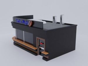 pub coffee low poly 3D मॉडल