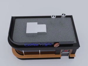 pub coffee low poly 3D Model