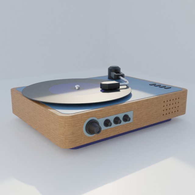 record player 3D Модель .c4d .max .obj .3ds .fbx .stl .blend 