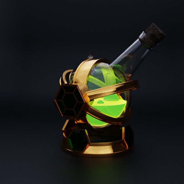 bottle potion 3D मॉडल .c4d .max .obj .3ds .fbx .stl .blend 