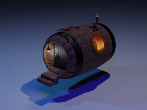 fantasy barrel home 3D Model