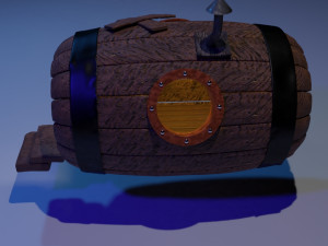 fantasy barrel home 3D-Modell