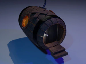 fantasy barrel home 3D Model