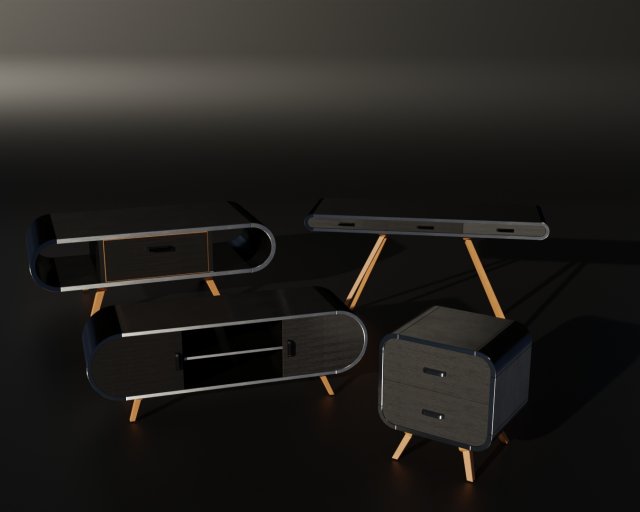 kit classic furniture 3D 모델 .c4d .max .obj .3ds .fbx .stl .blend 