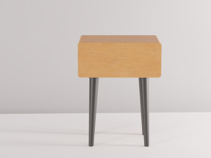 table bedside wood 3D Model