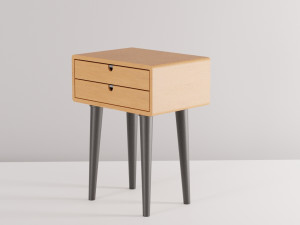 table bedside wood 3D Model
