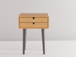 table bedside wood 3D Model