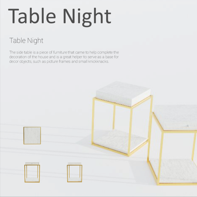 Style side table 3D Model .c4d .max .obj .3ds .fbx .stl .blend 
