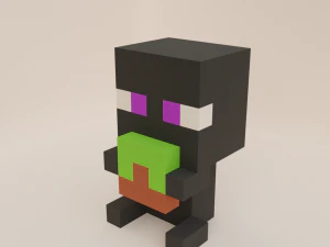 Enderman minecraft Baby 3D Model