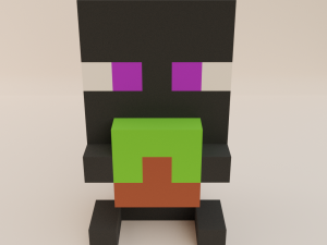 Enderman minecraft Baby 3D Model