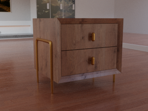 Bedside interio office 3D Model