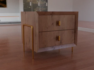 Bedside interio office 3D Model