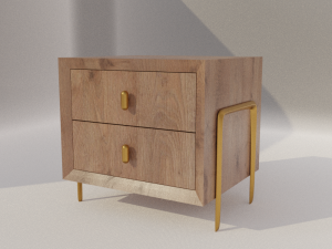 Bedside interio office 3D Model
