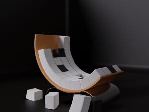Cadeira Cubo Office 3D Model