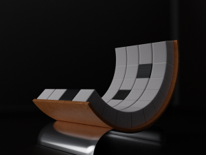 Cadeira Cubo Office 3D Model