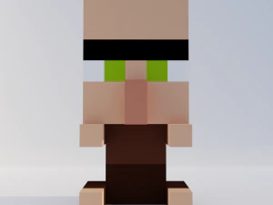 Alde&atilde;o NPC Minecraft Modelo 3D