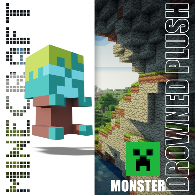 Minecraft drowned plush online