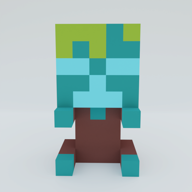 Minecraft drowned plush top