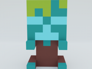 Drowned Plush Minecraft Model 3D