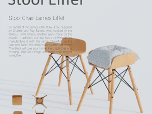 Cadeira Eames Eiffel Modelo 3D