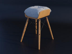 Chair Stool Eames Eiffel Model 3D