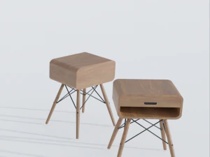 Bedside Table Eames Eiffel 3D Model