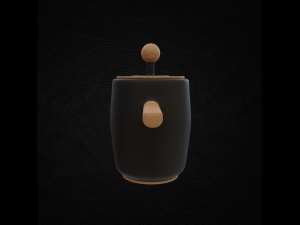 Saucepan Wood Style Modelo 3D