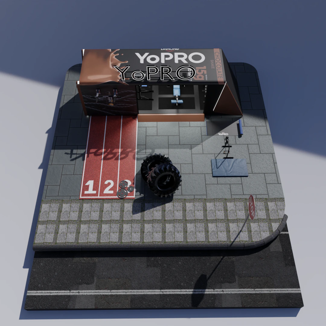 YoPRO Protein Academy 3D Model .c4d .max .obj .3ds .fbx .stl .blend 