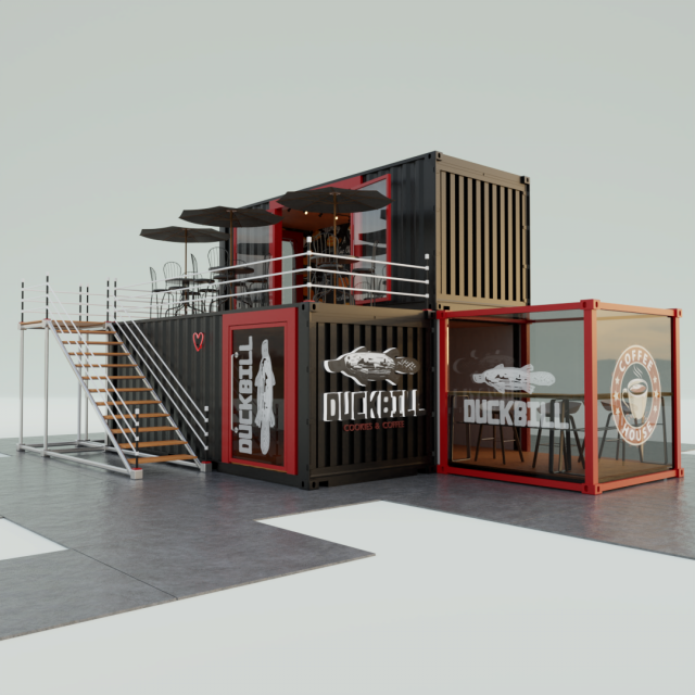 Duckbill cookies coffee 3D 모델 .c4d .max .obj .3ds .fbx .stl .blend 