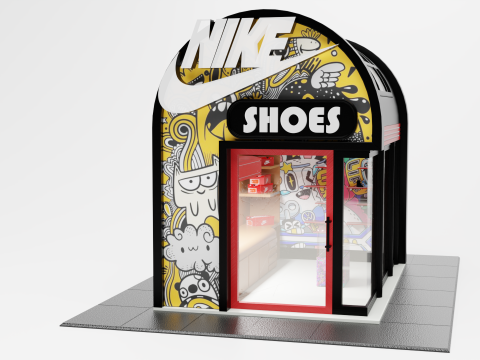 Nike Store Lowpoly 3D 模型