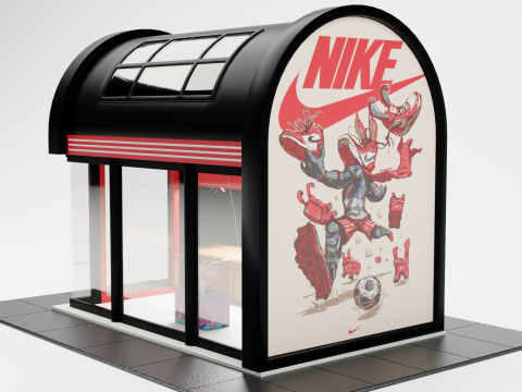 Nike Store Lowpoly 3D Model