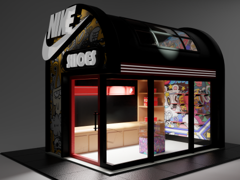 Nike Store Lowpoly 3D Model