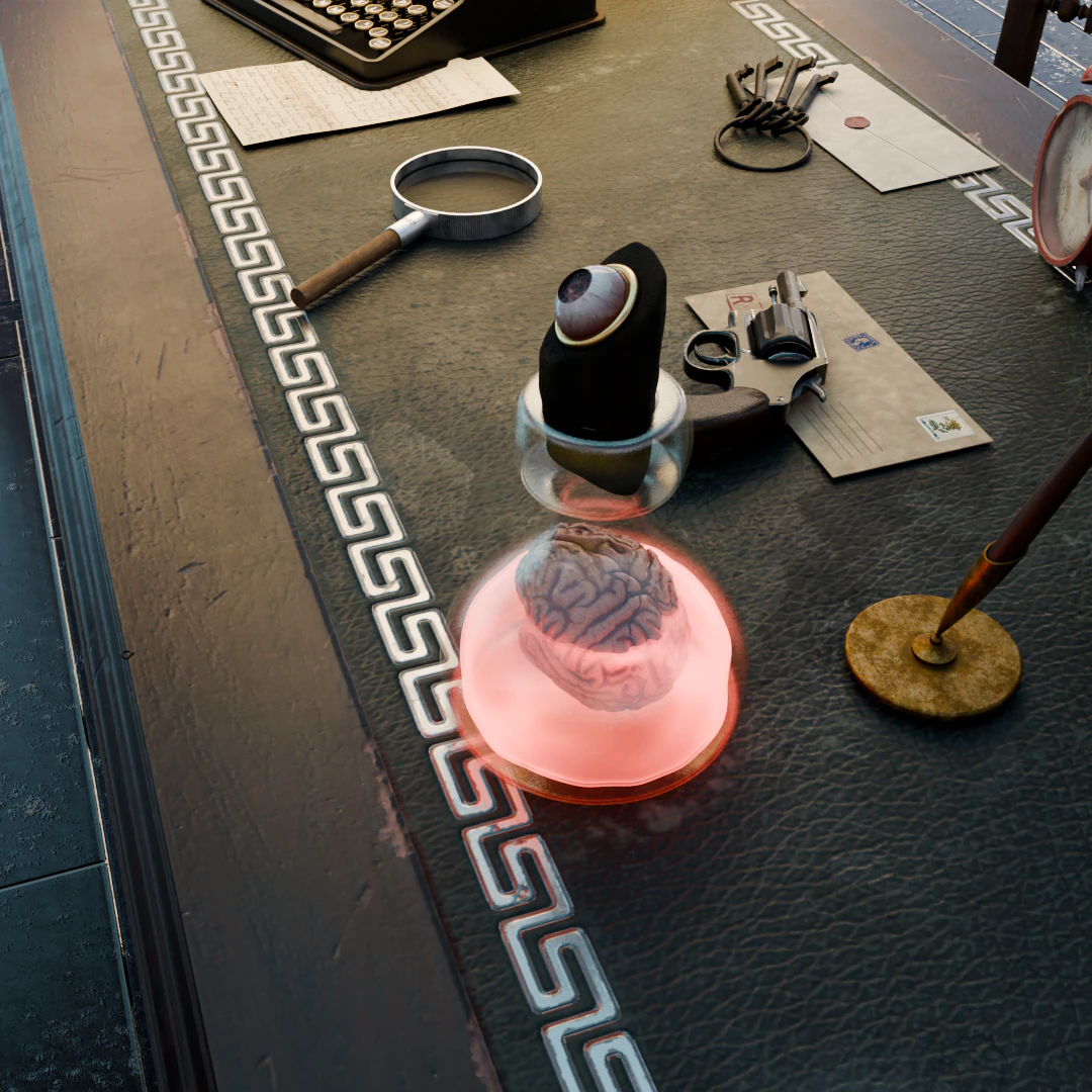 Potion Brain MindEye Elixir 3D Model .c4d .max .obj .3ds .fbx .stl .blend