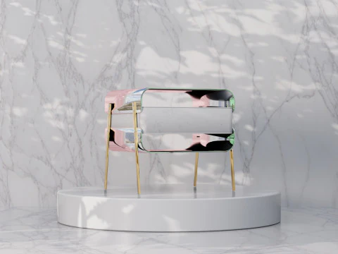 Unique Nightstand Designs in 3D 3D Model