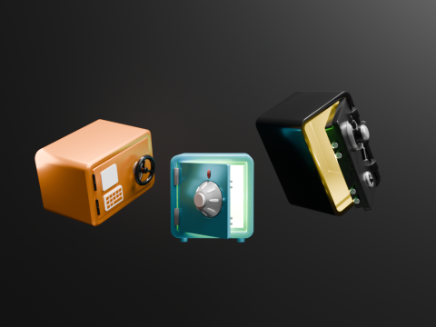 Safebox Icon Pack Modelo 3D